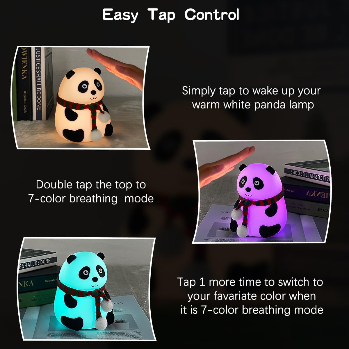 Panda Lamp™ Tap & Color Change Technology